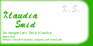 klaudia smid business card